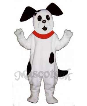 Cute Spot Dog with Collar Mascot Costume