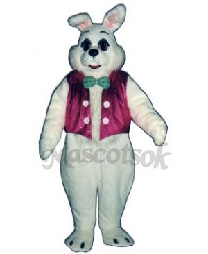 Easter Bunny Rabbit with Vest & Bowtie Mascot Costume