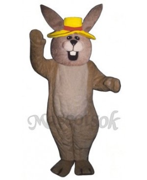 Easter Jolly Bunny Rabbit with Hat Mascot Costume