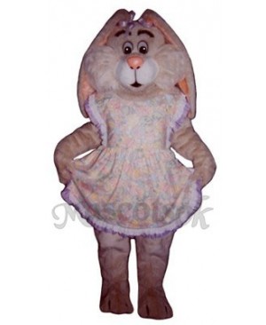 Easter Bunny Rabbit with Apron Mascot Costume