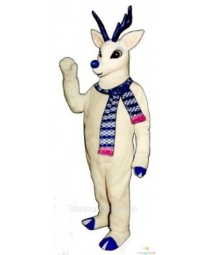 Cute Snow Deer with Scarf Mascot Costume