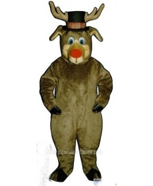 Cute Roscoe Deer with Hat Christmas Mascot Costume