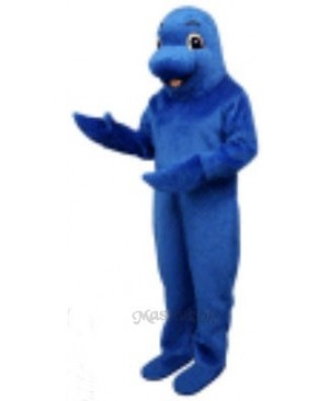 Cute Blue Fish Mascot Costume