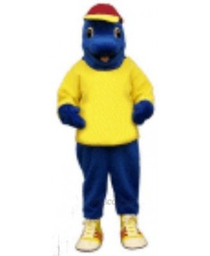 Cute Blue Fish with Shirt & Hat Mascot Costume