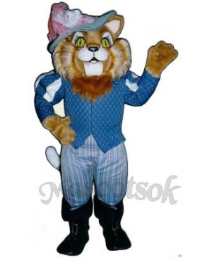 Cute Sir Thomas Boots Cat Mascot Costume