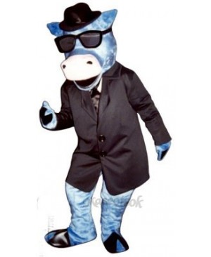 Blues Moo Cattle Mascot Costume