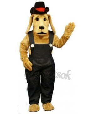 Cute Farmer Dog Mascot Costume