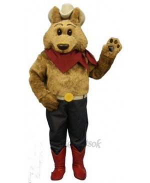 Cute Cowboy Coyote Wolf Mascot Costume