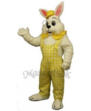 Easter Eggbert Bunny Rabbit with Yellow Cloths Mascot Costume