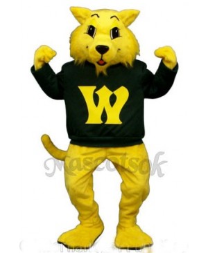Cute Winner Wildcat Cat Mascot Costume