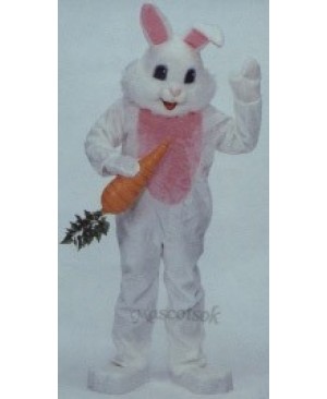 Easter White Bunny Mascot Costume