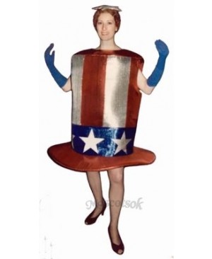 Cute Star-Spangled Hat Mascot Costume