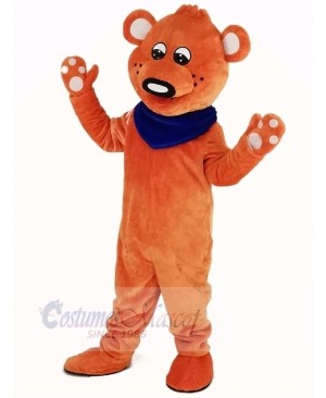 Orange Teddy Bear Mascot Costume