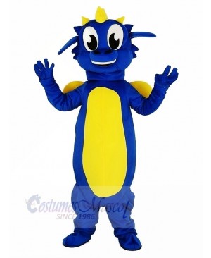 Blue Dragon Mascot Costume Cartoon