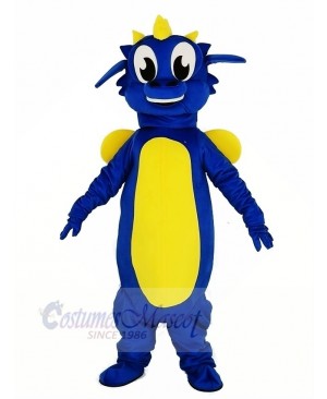 Blue Dragon Mascot Costume Cartoon