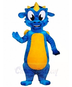 Blue Dragon with Yellow Wings Mascot Costumes 