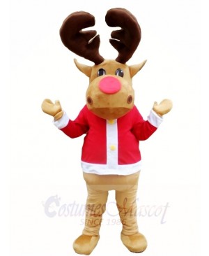 Christmas Deer Brown Reindeer Mascot Costumes Xmas Animal