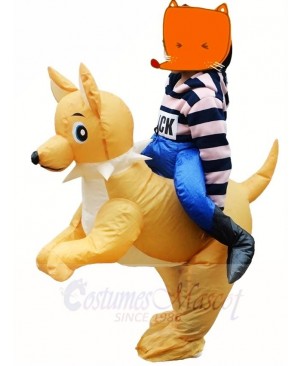Ride On Dog Inflatable Carry Me Mascot Costumes Christmas Party Outfit for Kids