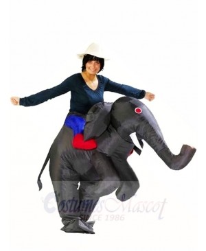 Ride on Black Elephant Inflatable Halloween Xmas Costumes for Adults