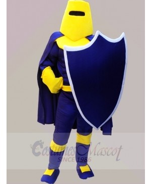 Blue and Yellow Knight Warriors Mascot Costumes People