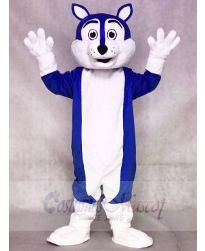 Dark Blue Wolf Fursuit Mascot Costumes Animal