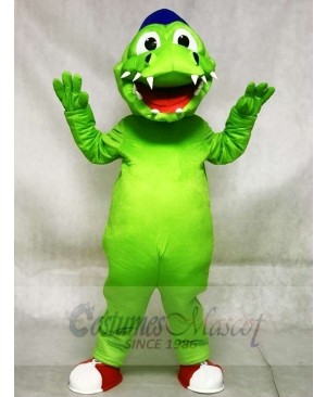 Blue Hat Green Crocodile Alligator Mascot Costumes