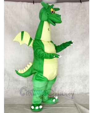 Green Dragon Mascot Costumes with Wings