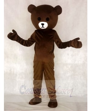 Brown Bear Mascot Costumes Line Town Friends Animal 