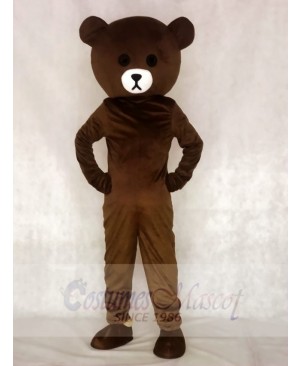 Brown Bear Mascot Costumes Line Town Friends Animal 