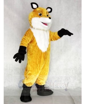 Hot Sale Adorable Realistic New Popular Professional Yellow Fancy Fox Mascot Costume with White Chest
