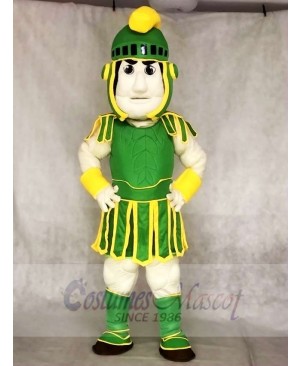 Green and Yellow Spartan Trojan Knight Sparty Mascot Costumes Fancy Carnival Cosplay