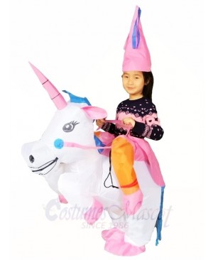 Carry Me Ride on Unicorn Inflatable Halloween Xmas Costumes for Kids