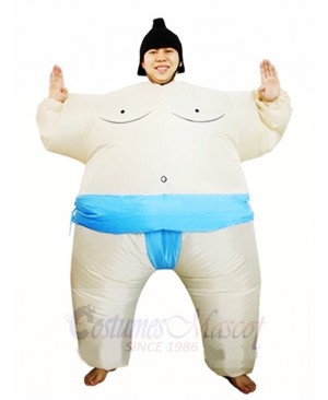 Blue Japanese Fat Man Sumo Inflatable Halloween Christmas Costumes for Adults