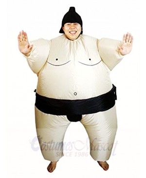 Black Japanese Fat Man Sumo Inflatable Halloween Christmas Costumes for Adults