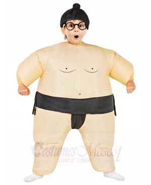 Black Japanese Fat Man Sumo Inflatable Halloween Christmas Costumes for Kids