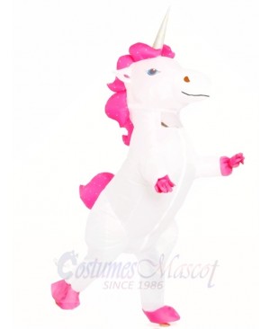 White Unicorn Inflatable Halloween Christmas Costumes for Adults