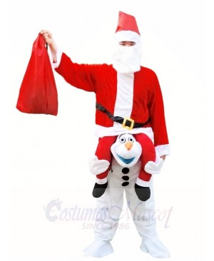 Santa Claus Carry me Ride on Olaf Halloween Xmas Costumes for Adults