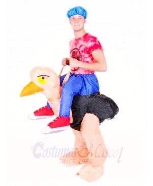 Carry me Ride On Ostrich Inflatable Halloween Christmas Costumes for Adults