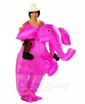 Carry me Ride On Pink Elephant Inflatable Halloween Christmas Costumes for Adults