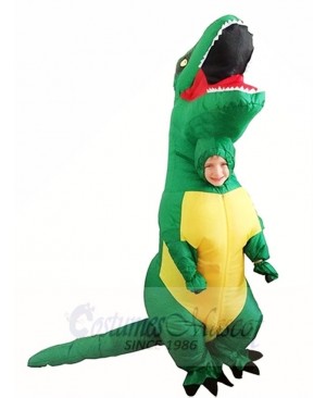 Green T REX Dinosaur Inflatable Halloween Christmas Costumes for Kids