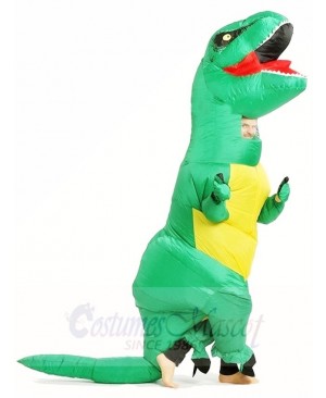 Green T REX Dinosaur Inflatable Halloween Christmas Costumes for Adults