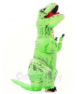 Green T-REX Dinosaur Inflatable Halloween Christmas Costumes for Kids