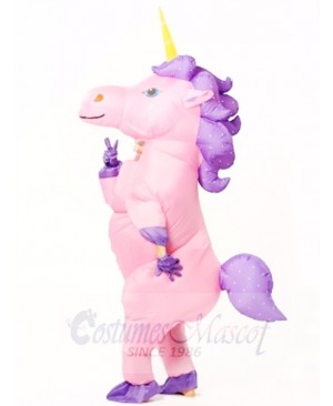 Pink Unicorn Inflatable Halloween Christmas Costumes for Adults