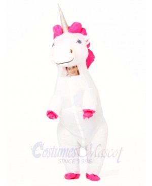 White Unicorn Inflatable Halloween Christmas Costumes for Adults