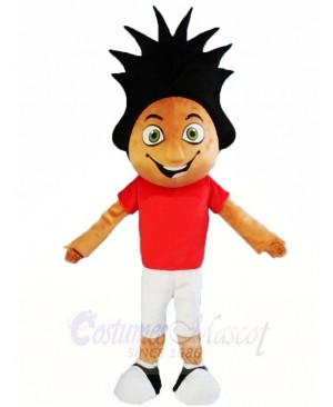 Red Shirt Sport Boy Mascot Costumes People