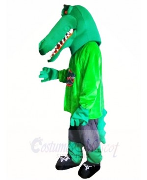 Green Muscle Croc Crocodile Alligator Mascot Costumes Animal