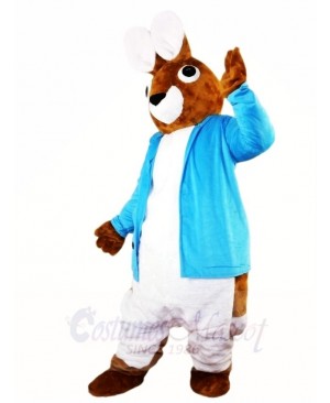Blue Vest Peter Rabbit Big Ear Easter Bunny Mascot Costumes Animal
