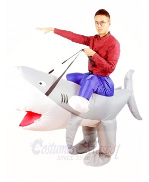 Ride on Shark Inflatable Halloween Xmas Costumes for Adults