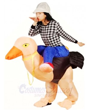 Ride on Ostrich Inflatable Halloween Xmas Costumes for Adults