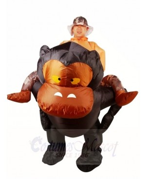 Ride on Gorilla Monkey Orangutan Gibbon Chimp Inflatable Halloween Xmas Costumes for Adults